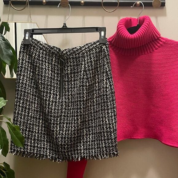 House of Harlow S Tweed Skirt | Revolve, Textured, Back Zip MSRP $298 NWOT - Picture 3 of 7